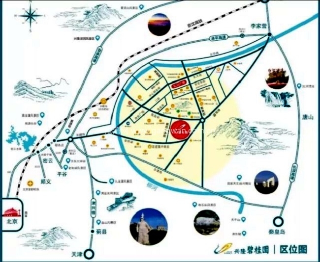 2019年建成通车后,兴隆到北京仅需18分钟左右;承平高速2018年通车后