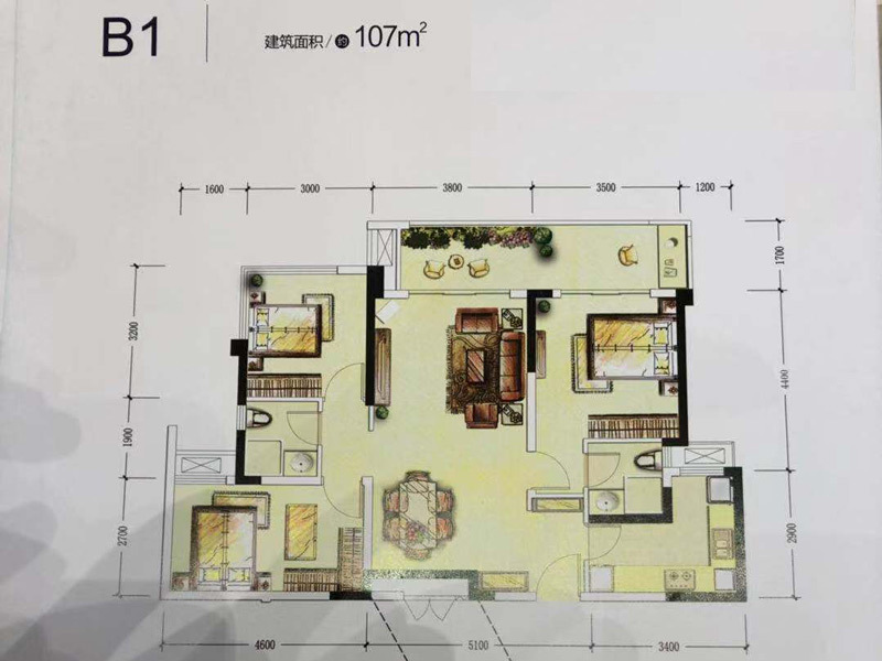 长冶南阳御龙府8,11,12栋 B1户型