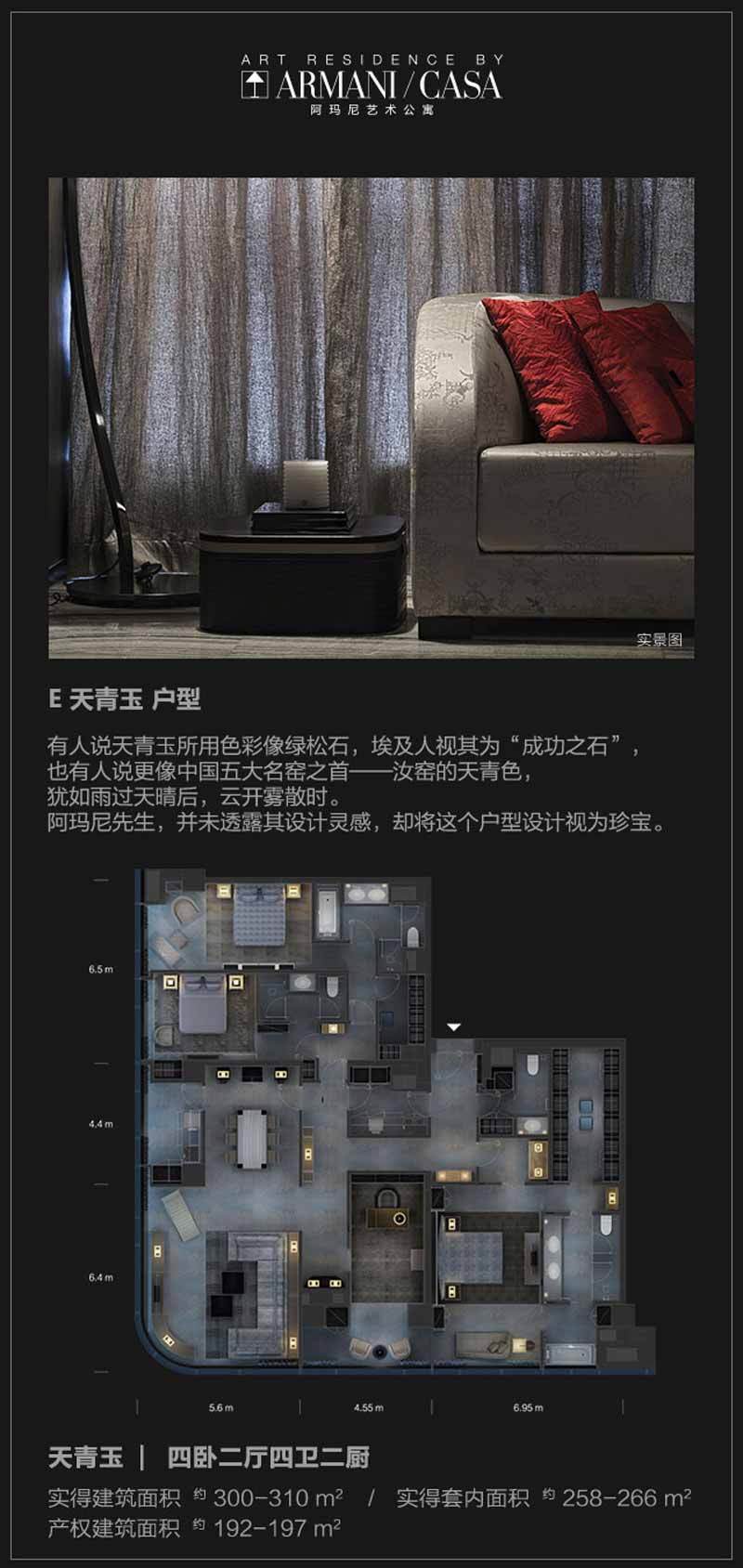 阿玛尼艺术公寓 E天青玉户型