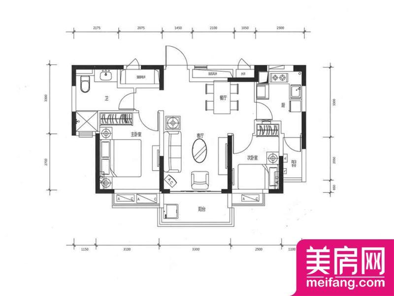 4号栋402-405户型 2室2厅1厨1卫 81.47㎡ 4号栋402-405户型 2室2厅1厨1卫 81.47㎡