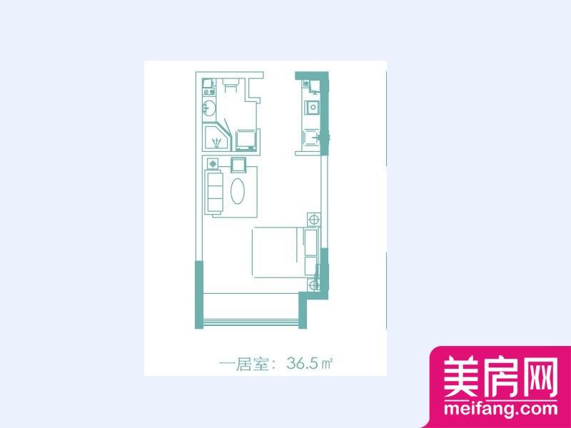 NH3栋、NH4栋36.5㎡户型 1室1厅1厨1卫 36.50㎡ NH3栋、NH4栋36.5㎡户型 1室1厅1厨1卫 36.50㎡