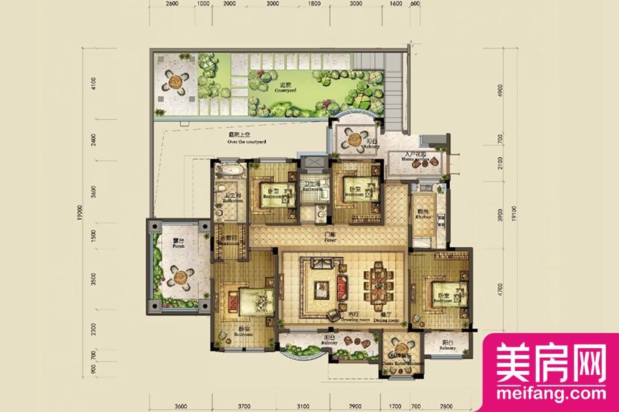 跃墅二层平面图户型 4室2厅1厨2卫 178.50㎡ 跃墅二层平面图户型 4室2厅1厨2卫 178.50㎡