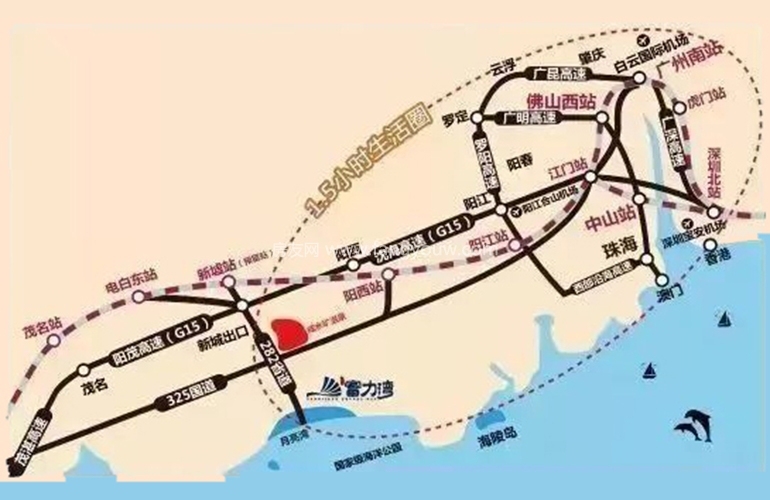 阳江富力湾交通图