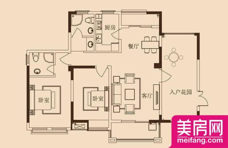 A1户型 3室2厅1厨2卫 125.00㎡ A1户型 3室2厅1厨2卫 125.00㎡