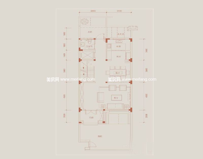 别墅湾岛户型 6室3厅6卫2厨 259.00㎡ 别墅湾岛户型 6室3厅6卫2厨 259.00㎡