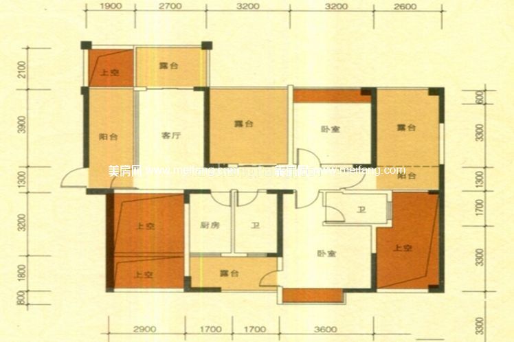 海悦华府 海悦华府一期1#、2#、6#楼A2户型 2室1厅2卫1厨