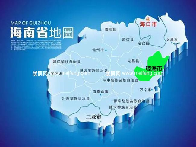 海南省琼海市地图