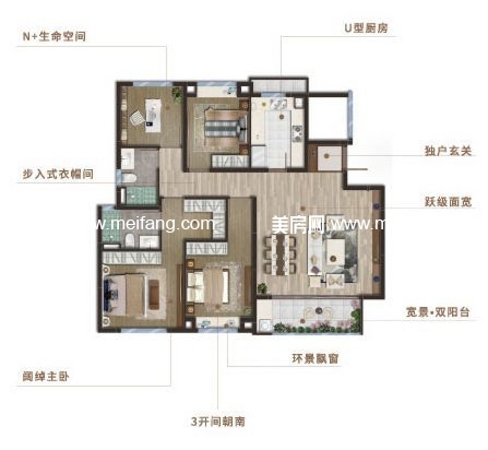 4室2厅2卫1厨 4室2厅2卫1厨