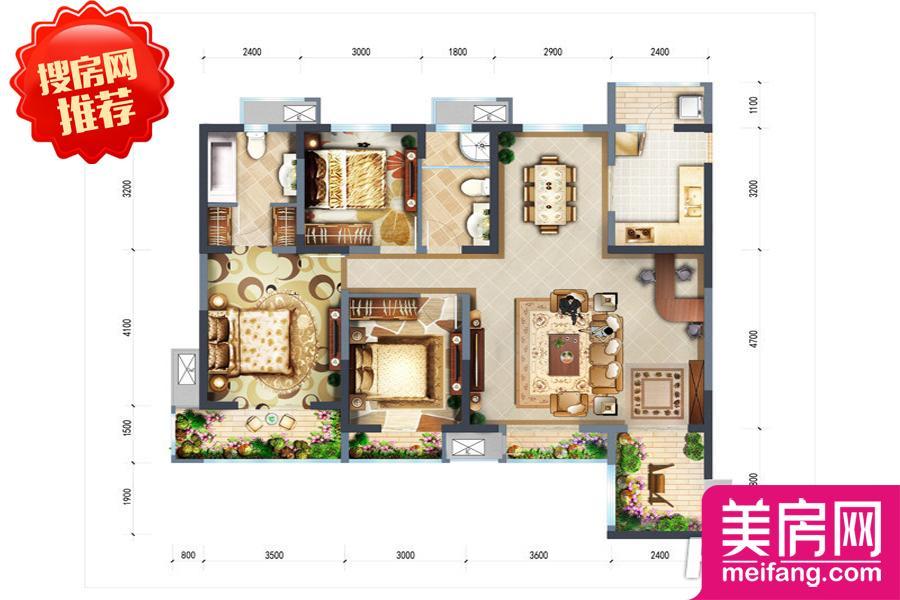 3期02户型 3室2厅1厨2卫 135.00㎡ 3期02户型 3室2厅1厨2卫 135.00㎡