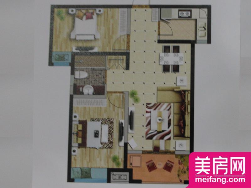 H5号楼B户型 2室2厅1厨1卫 82.80㎡ H5号楼B户型 2室2厅1厨1卫 82.80㎡