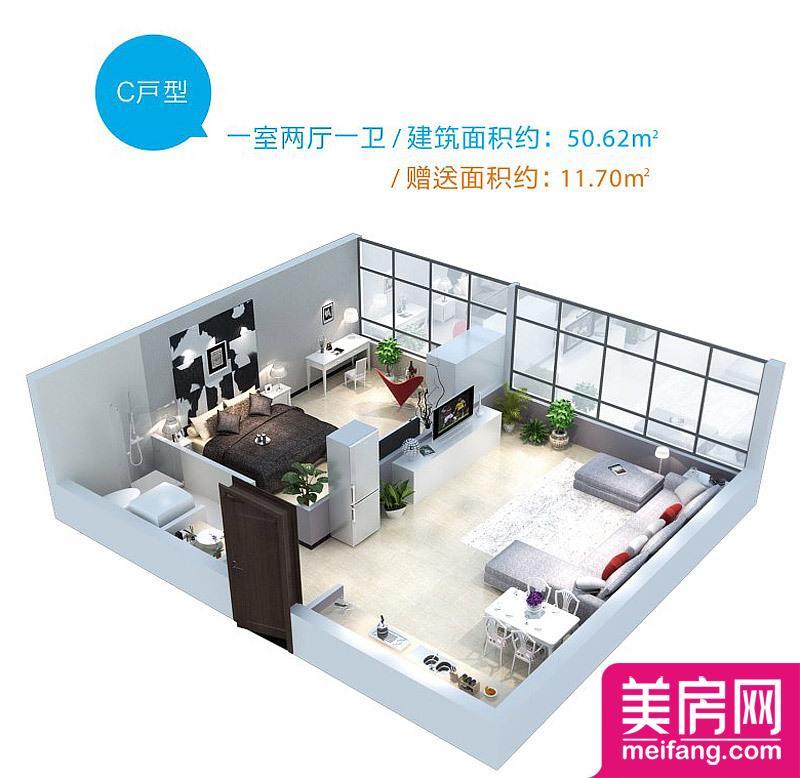 G户型 1室2厅1厨1卫 33.85㎡ G户型 1室2厅1厨1卫 33.85㎡