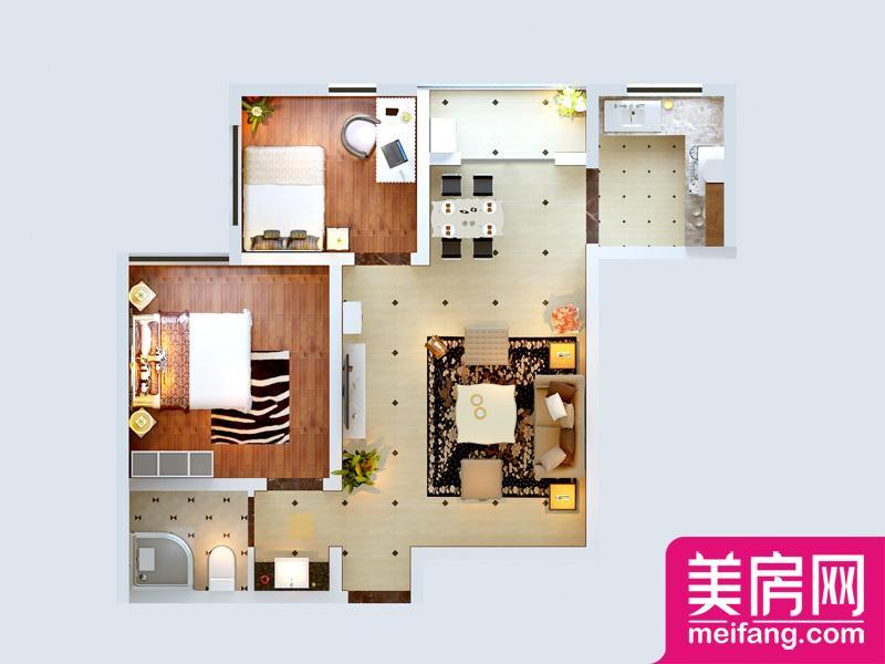 A户型 2室2厅1厨1卫 71.00㎡ A户型 2室2厅1厨1卫 71.00㎡