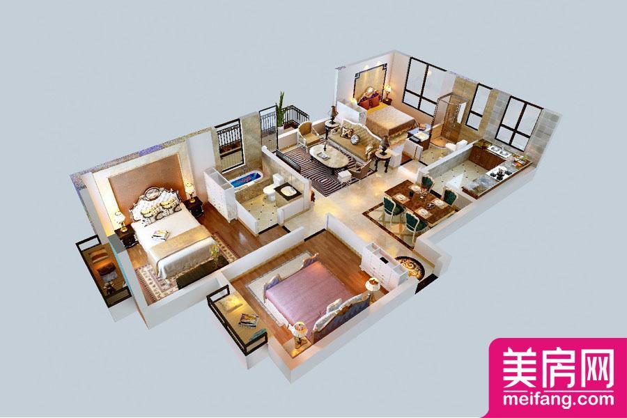 二期B户型 3室2厅1厨2卫 120.00㎡ 二期B户型 3室2厅1厨2卫 120.00㎡