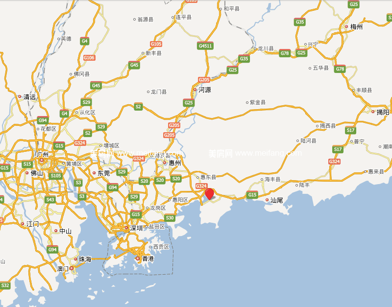 惠州富力湾 位置图