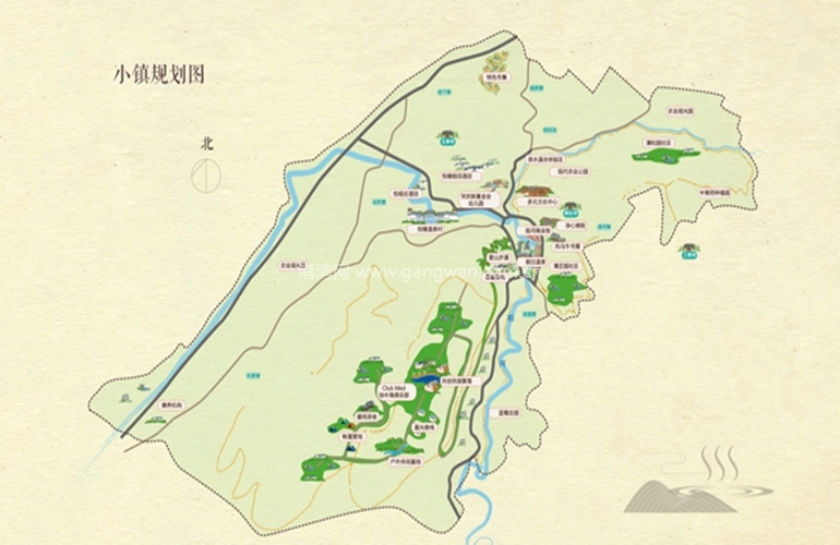玛御谷温泉小镇 规划图