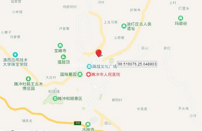 腾冲翡翠古镇 区位图