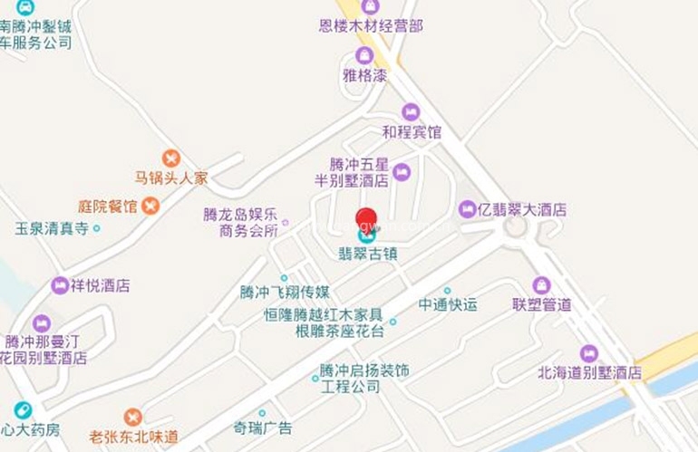 腾冲翡翠古镇 区位图