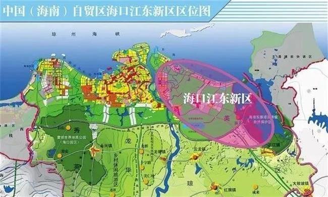 海口江东新区· 区位划分图