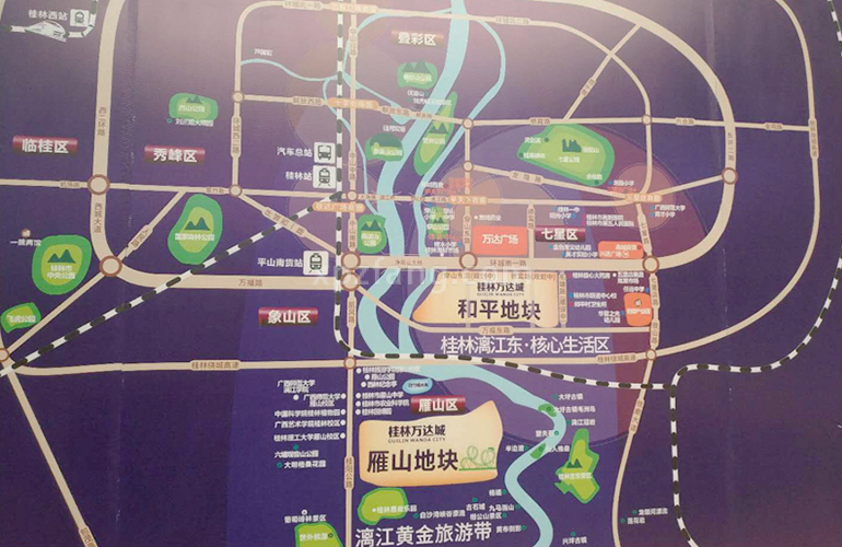 桂林融创万达城 区位图