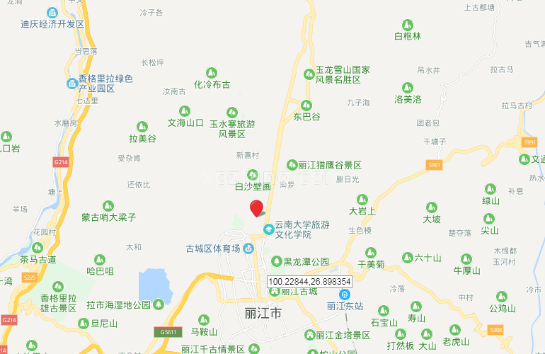 丽江复华度假世界 区位图