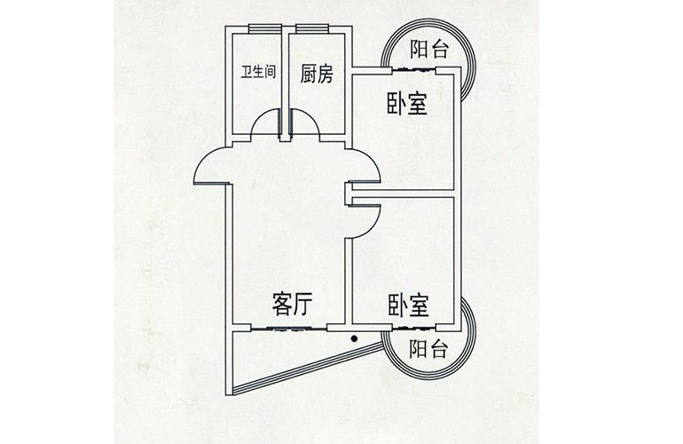 C户型2室1厅1卫76.86㎡ C户型2室1厅1卫76.86㎡