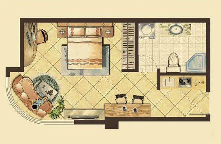 1室1厅1卫1厨 建面54.00㎡ 1室1厅1卫1厨 建面54.00㎡