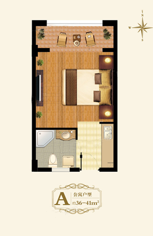 1室1厅1厨1卫 建面36.00㎡ 1室1厅1厨1卫 建面36.00㎡