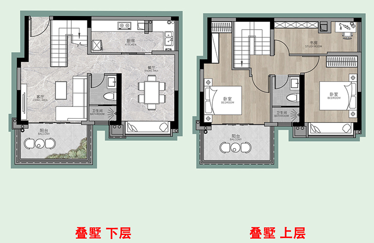 101㎡户型 三房两厅两卫一厨 建筑面积101㎡