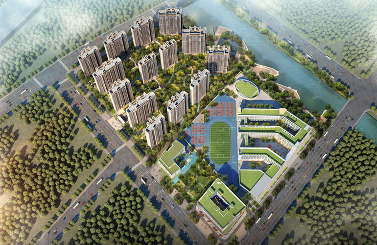 中国铁建未来城鸟瞰图