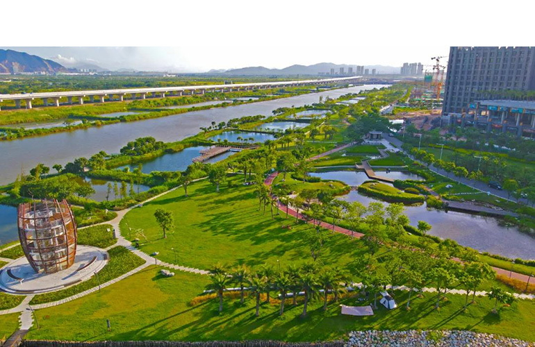 中海十里观澜 中心河湿地公园