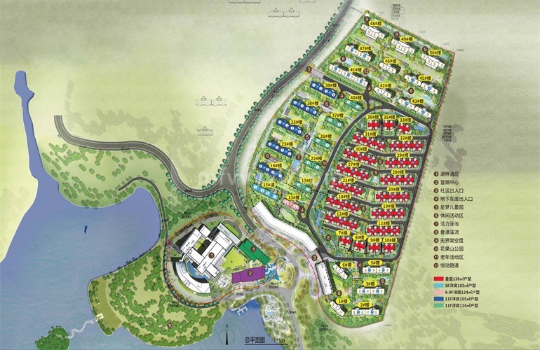 鸿基湖畔新城 规划图