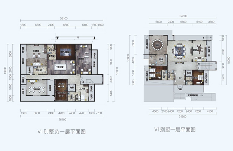 珈宝别院 V1别墅 建筑面积1245-1249㎡