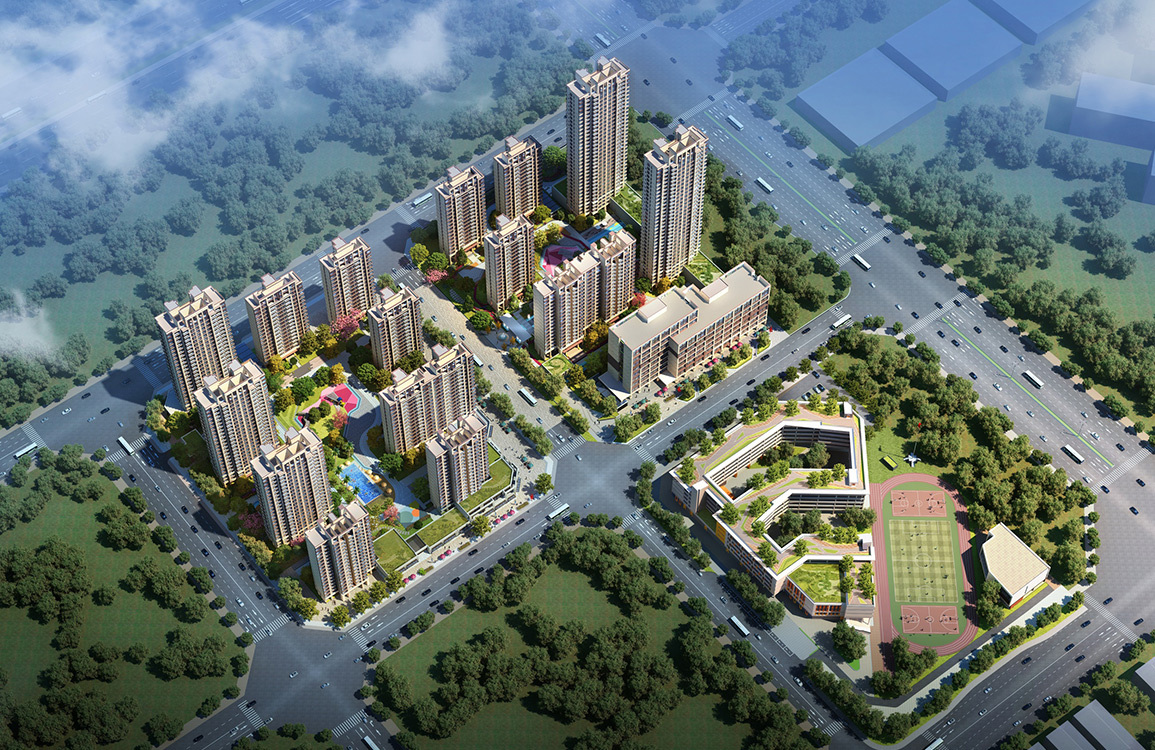 中国铁建国际城 鸟瞰图