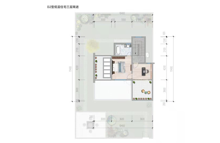 D2户型 五房两厅五卫 建筑面积177.89㎡