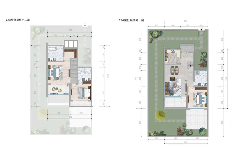 C2A户型 三房两厅三卫 建筑面积137.92㎡