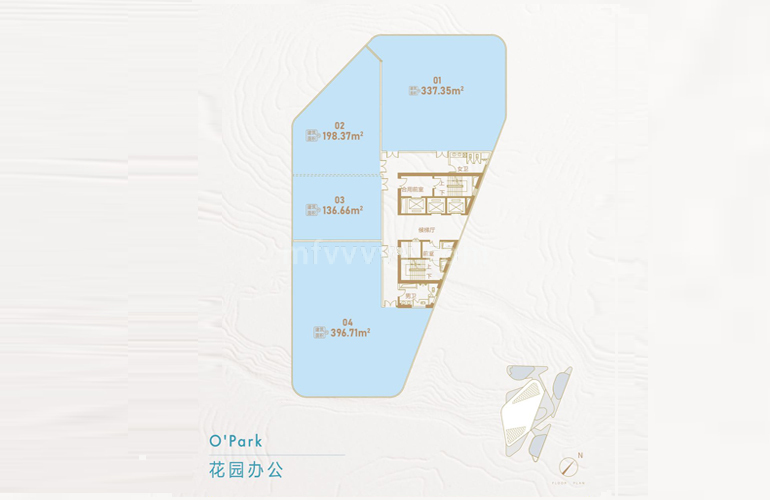 华侨城欢乐东岸 O'Park 5-7层平面图