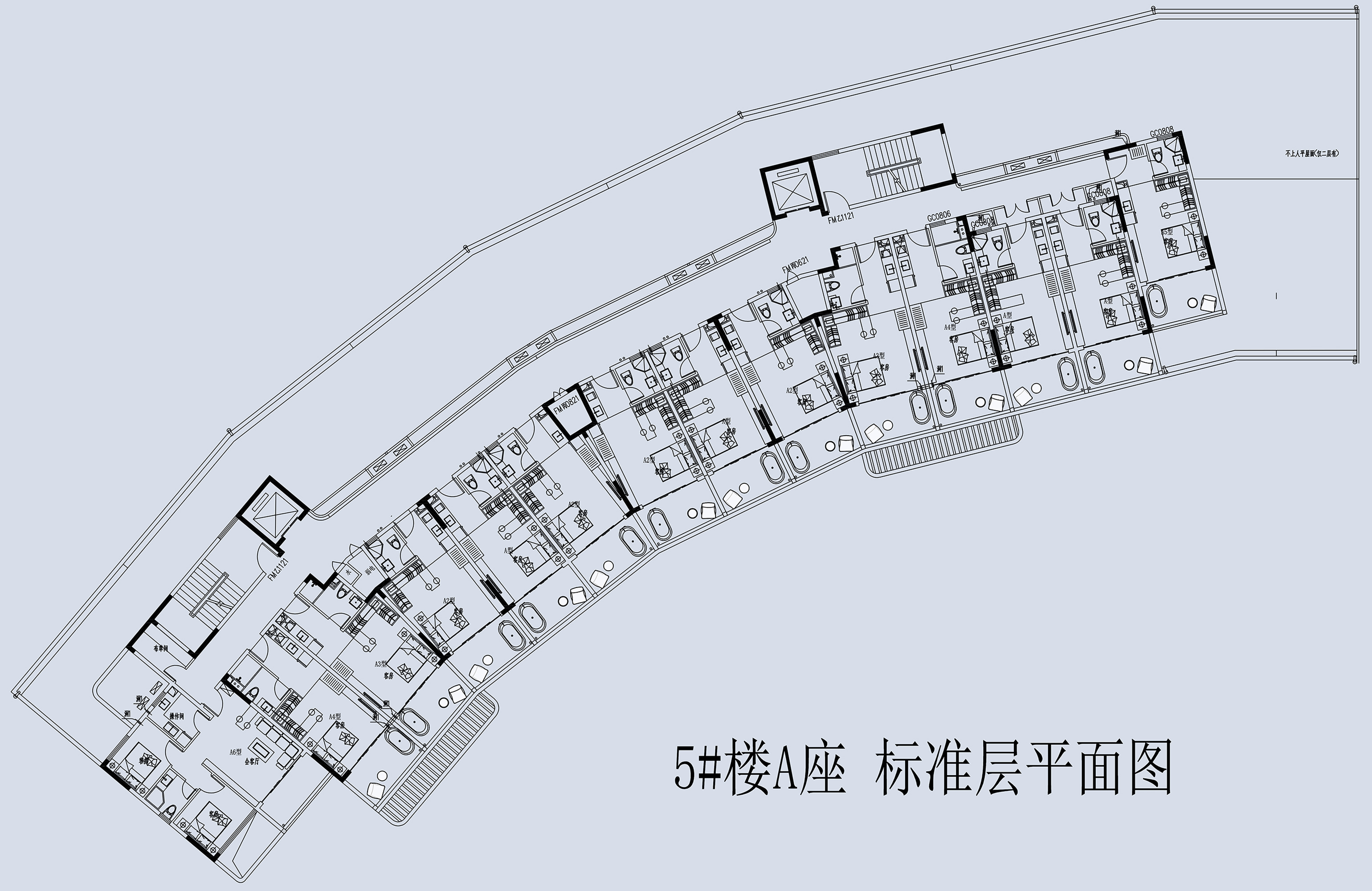 5#楼A座楼层平面图