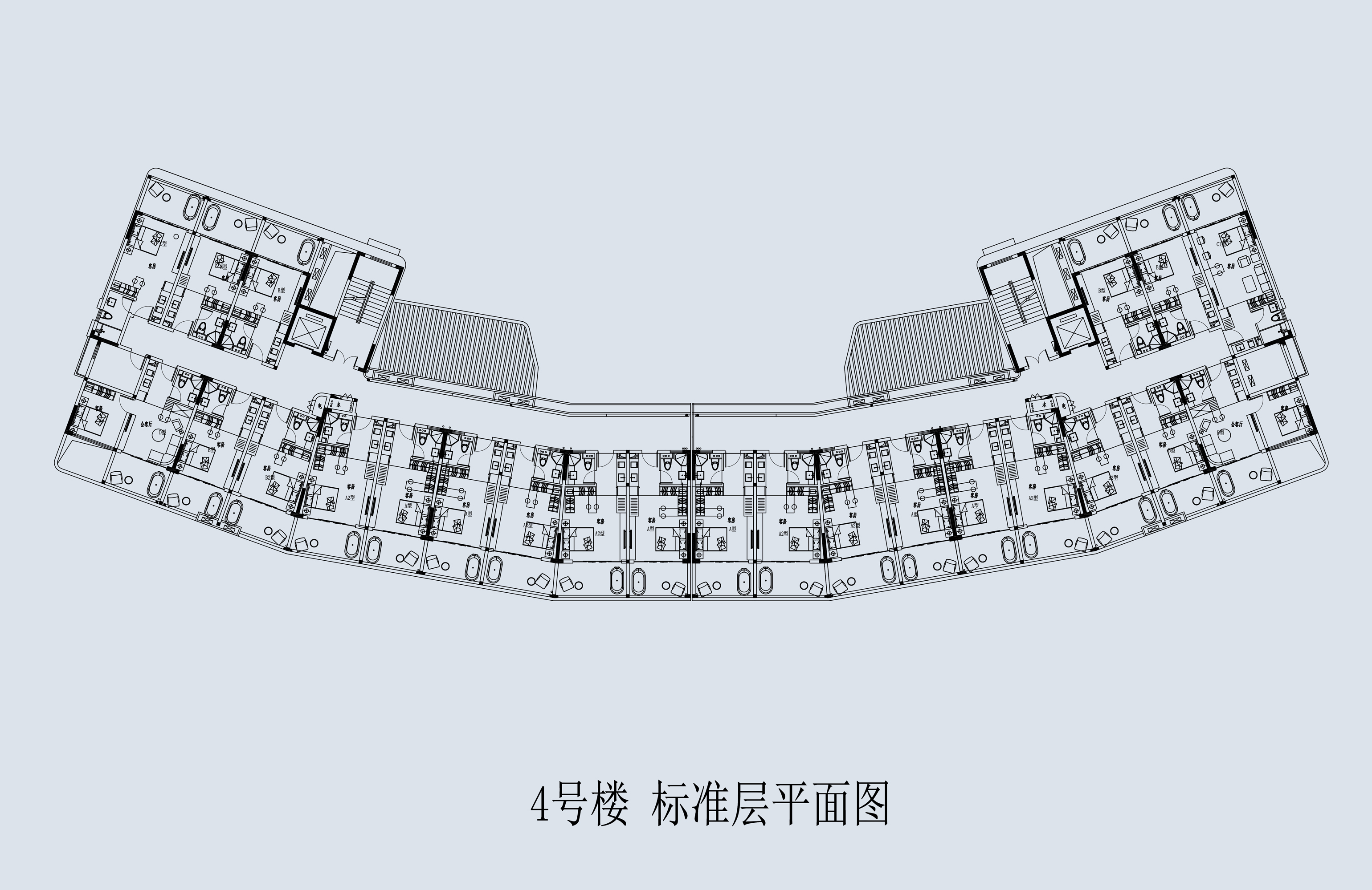 4号楼楼层平面图