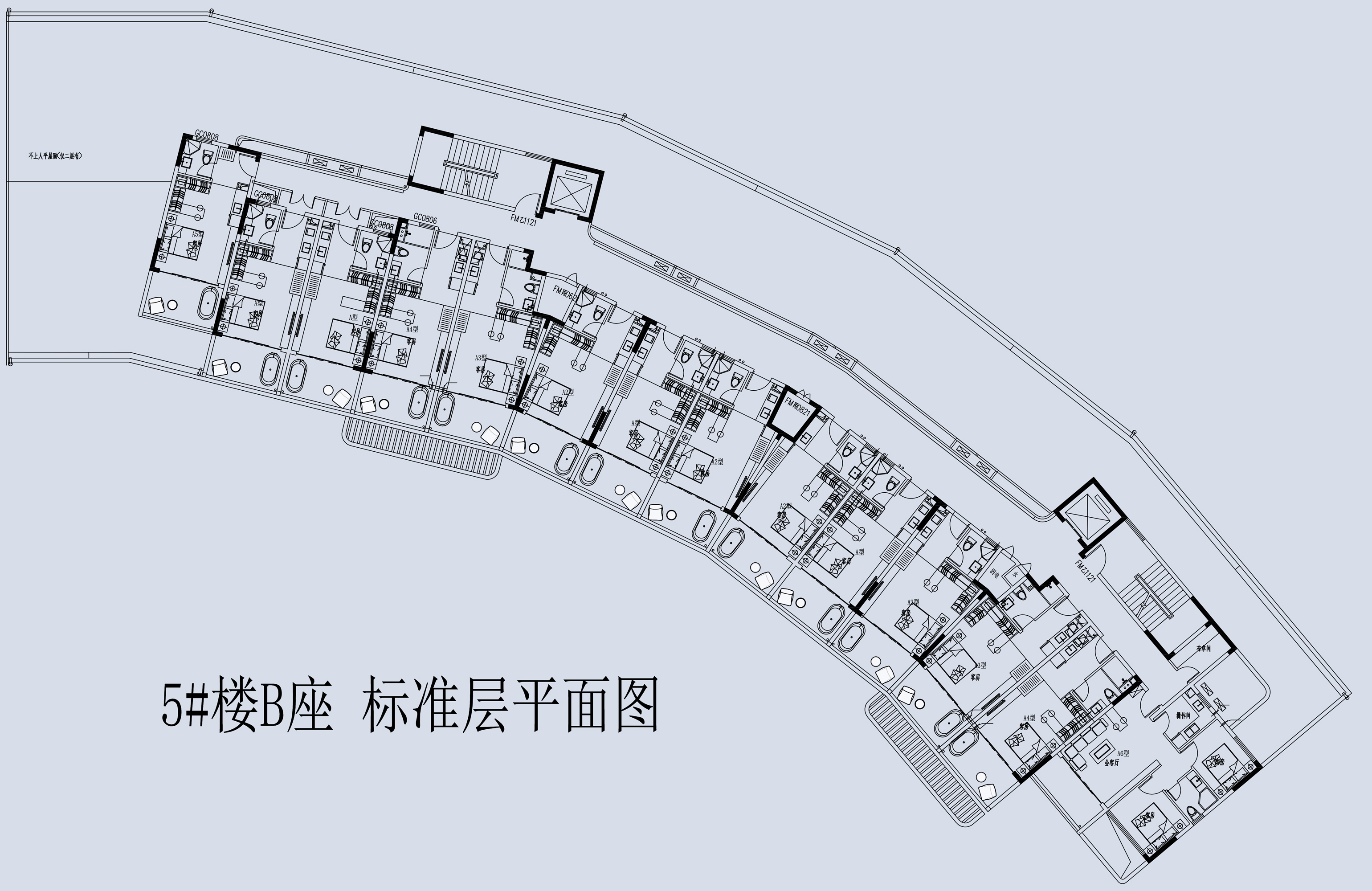 5#楼B座楼层平面图