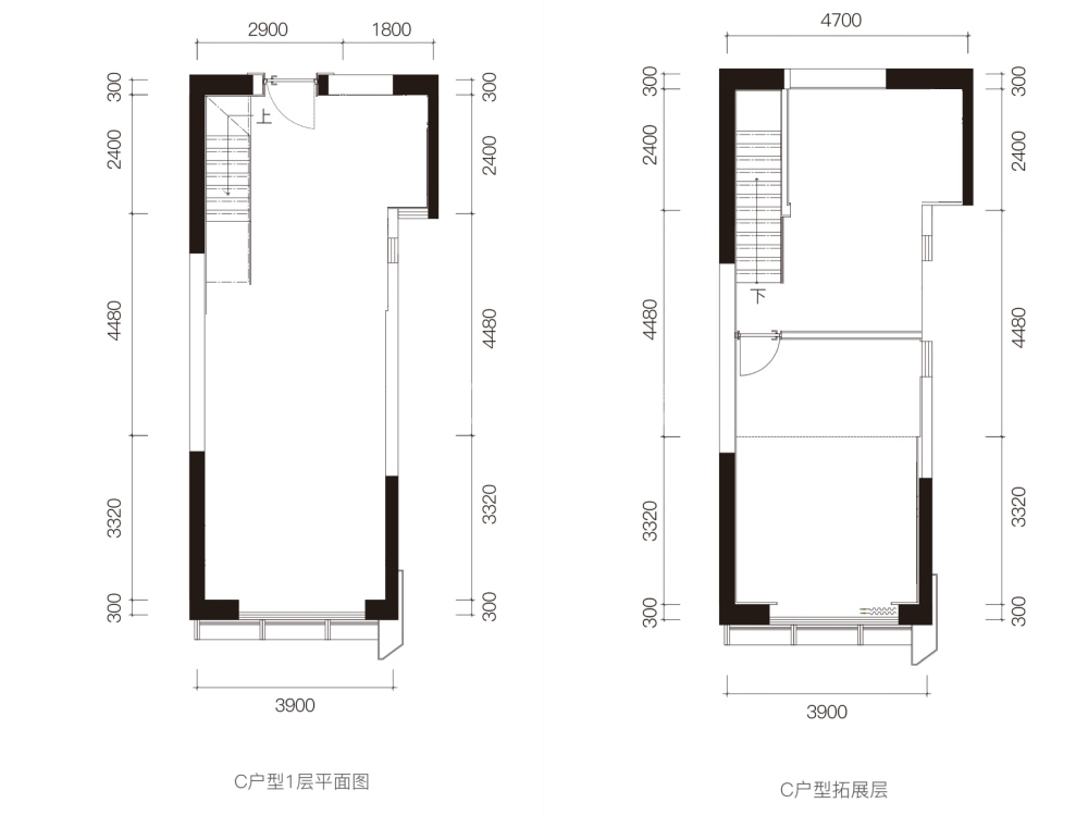 罗牛山玖悦台 loft C户型 建筑面积63㎡