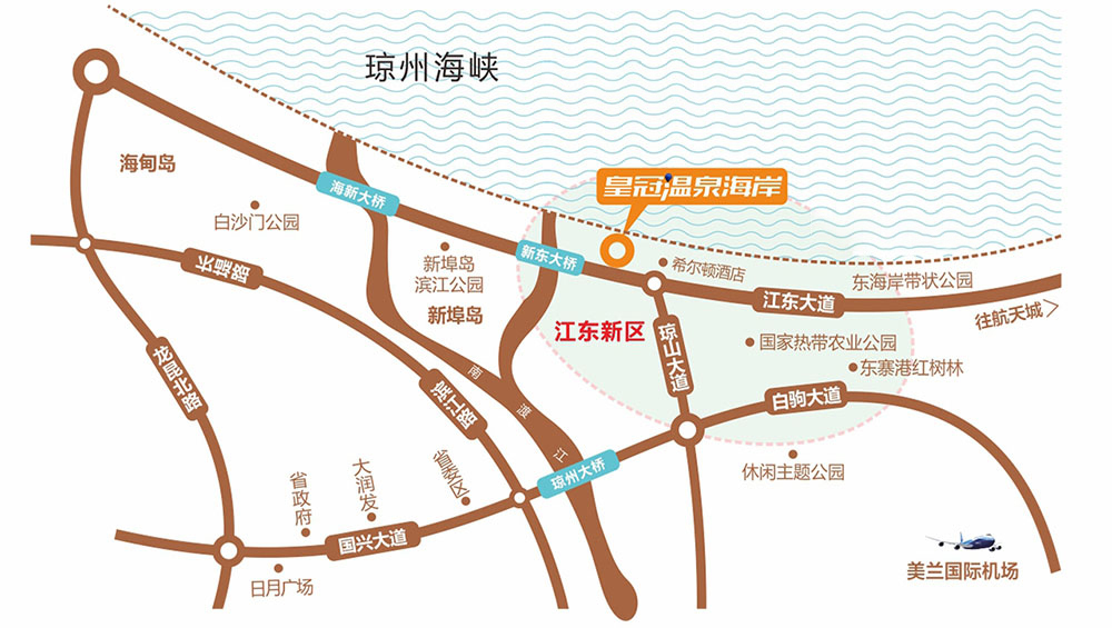 皇冠温泉海岸 区位图