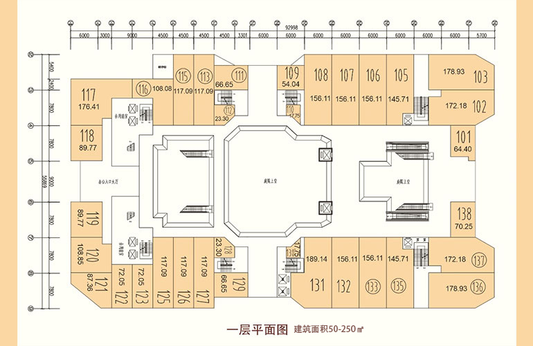 独立商业 商铺平面分布图