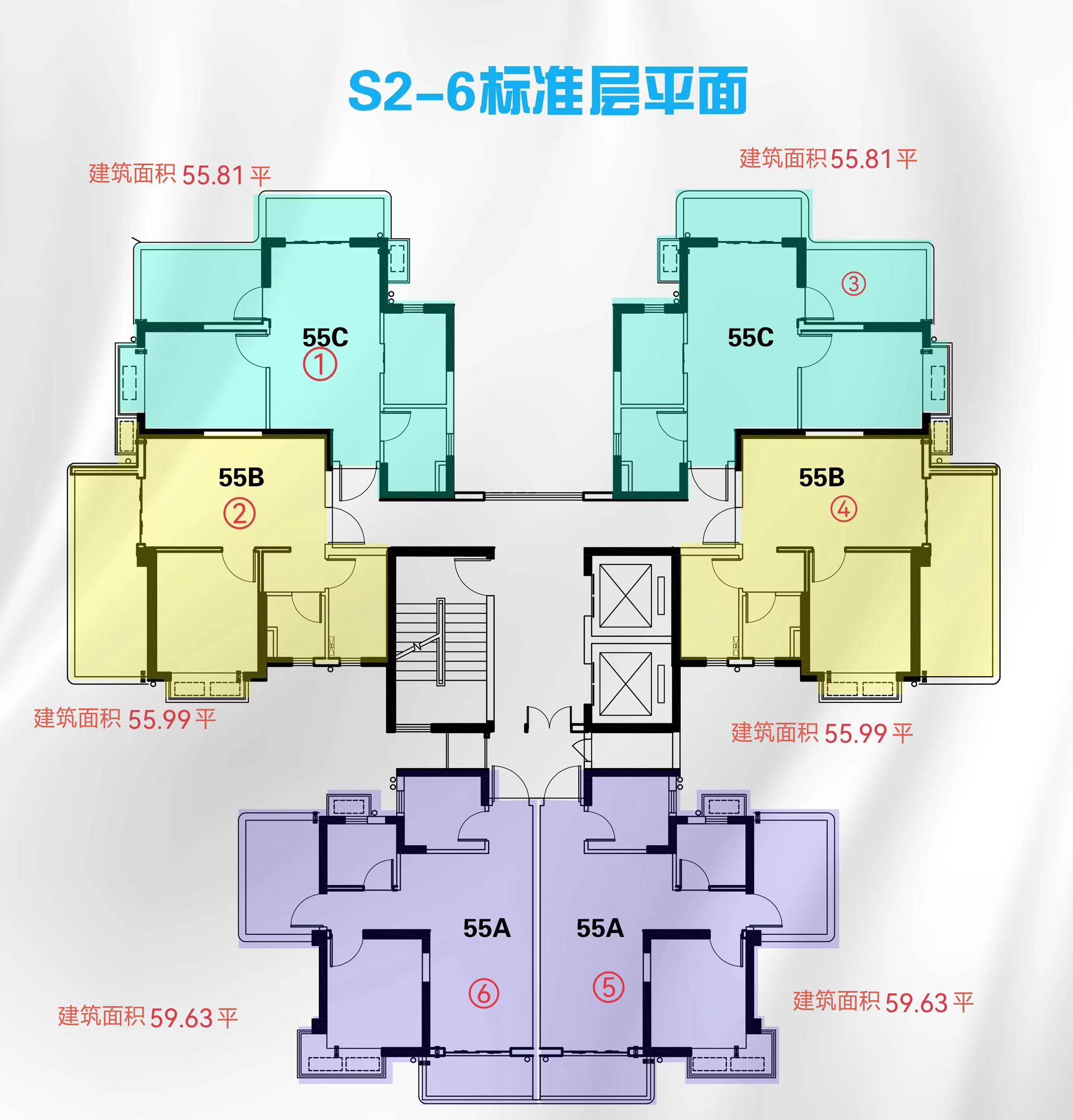 S2-6楼层平面图