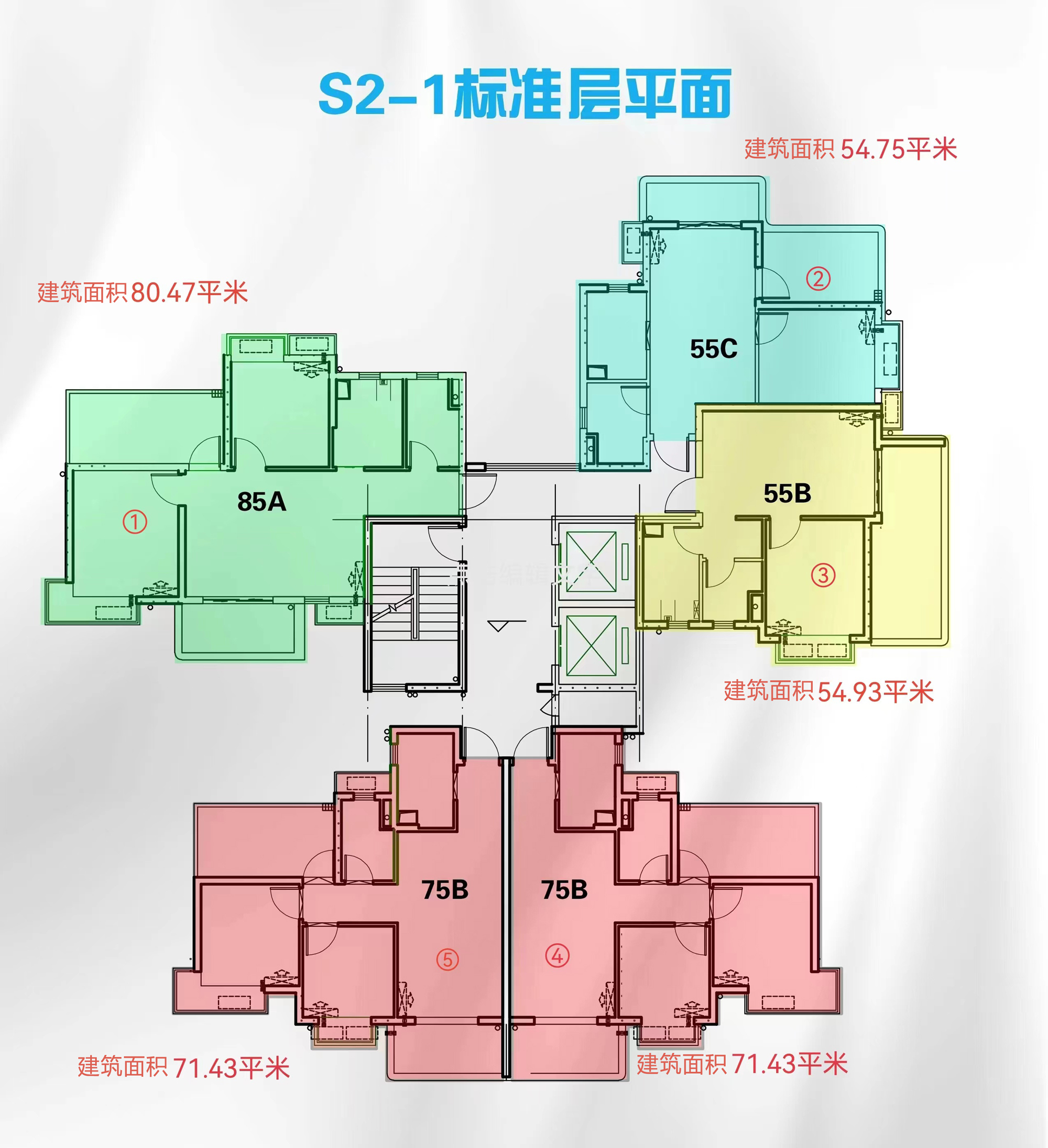 荣和银滩oneS2-1楼层平面图
