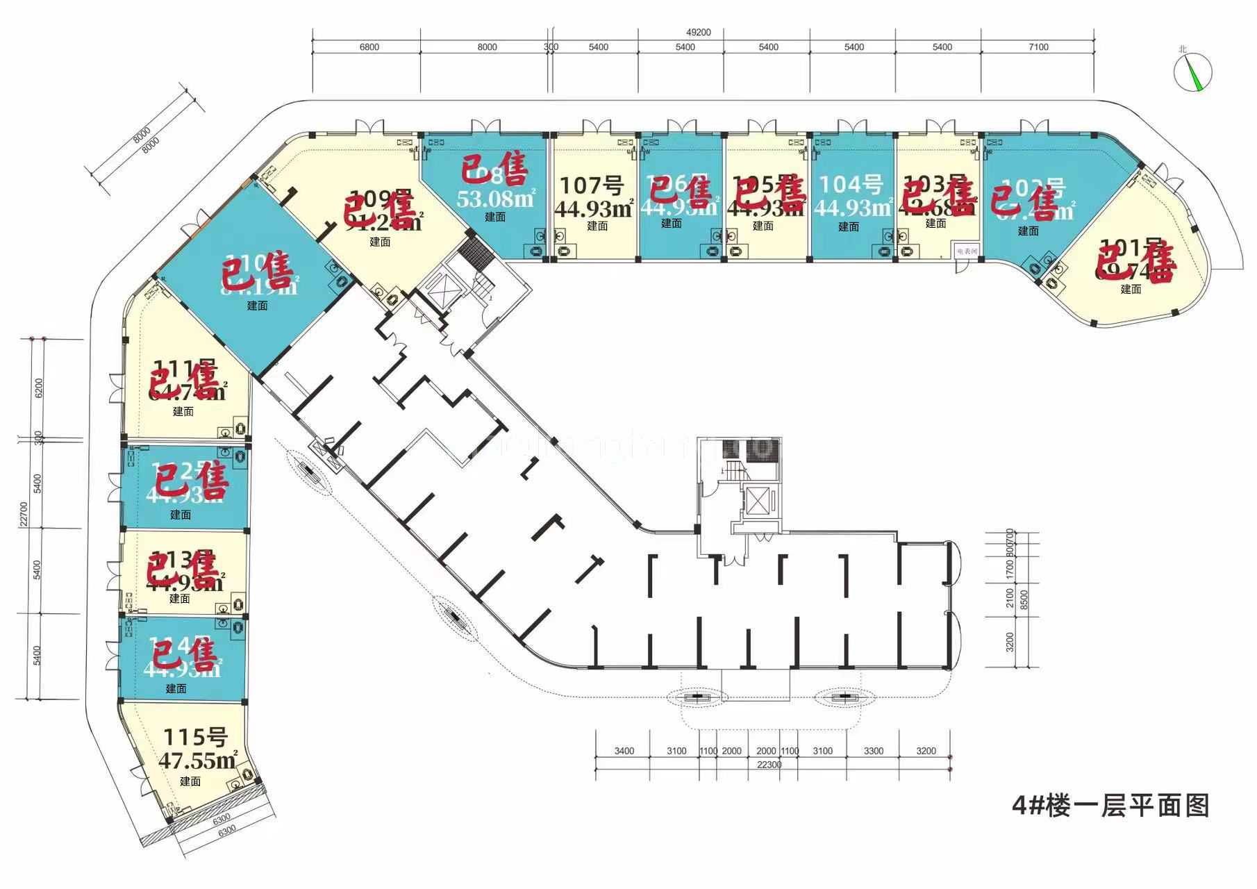 银滩天玺 底商 4# 建面44-47㎡