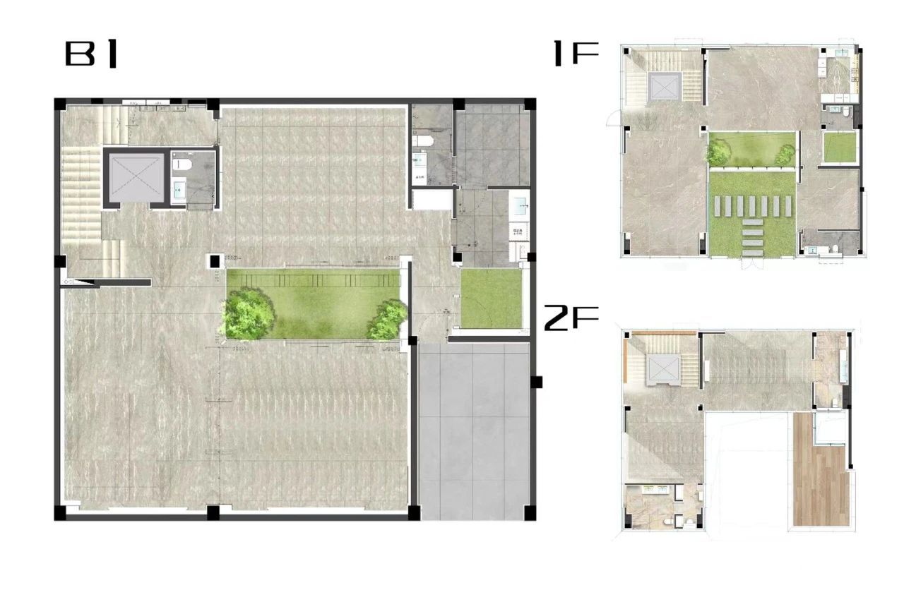 独立商业 B户型：建筑面积520㎡-580㎡