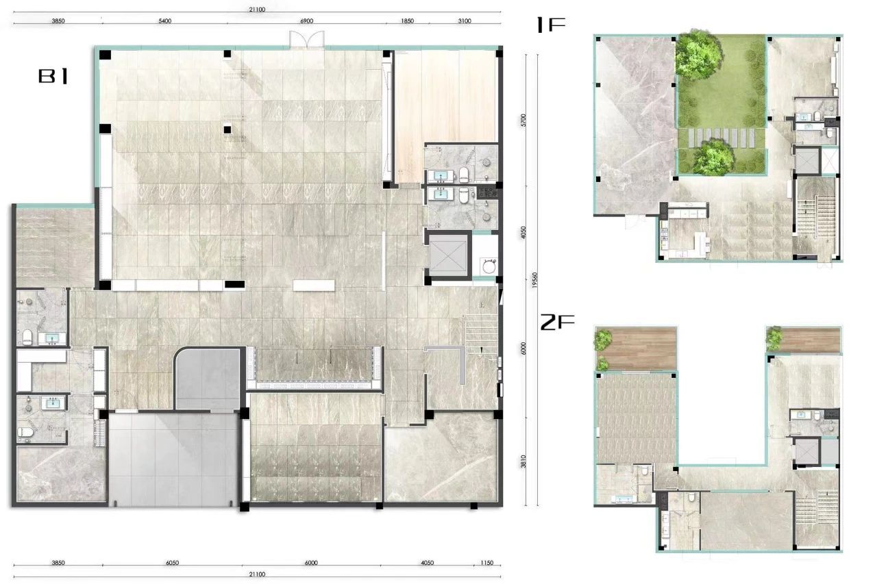 独立商业 A户型：建筑面积660㎡-750㎡