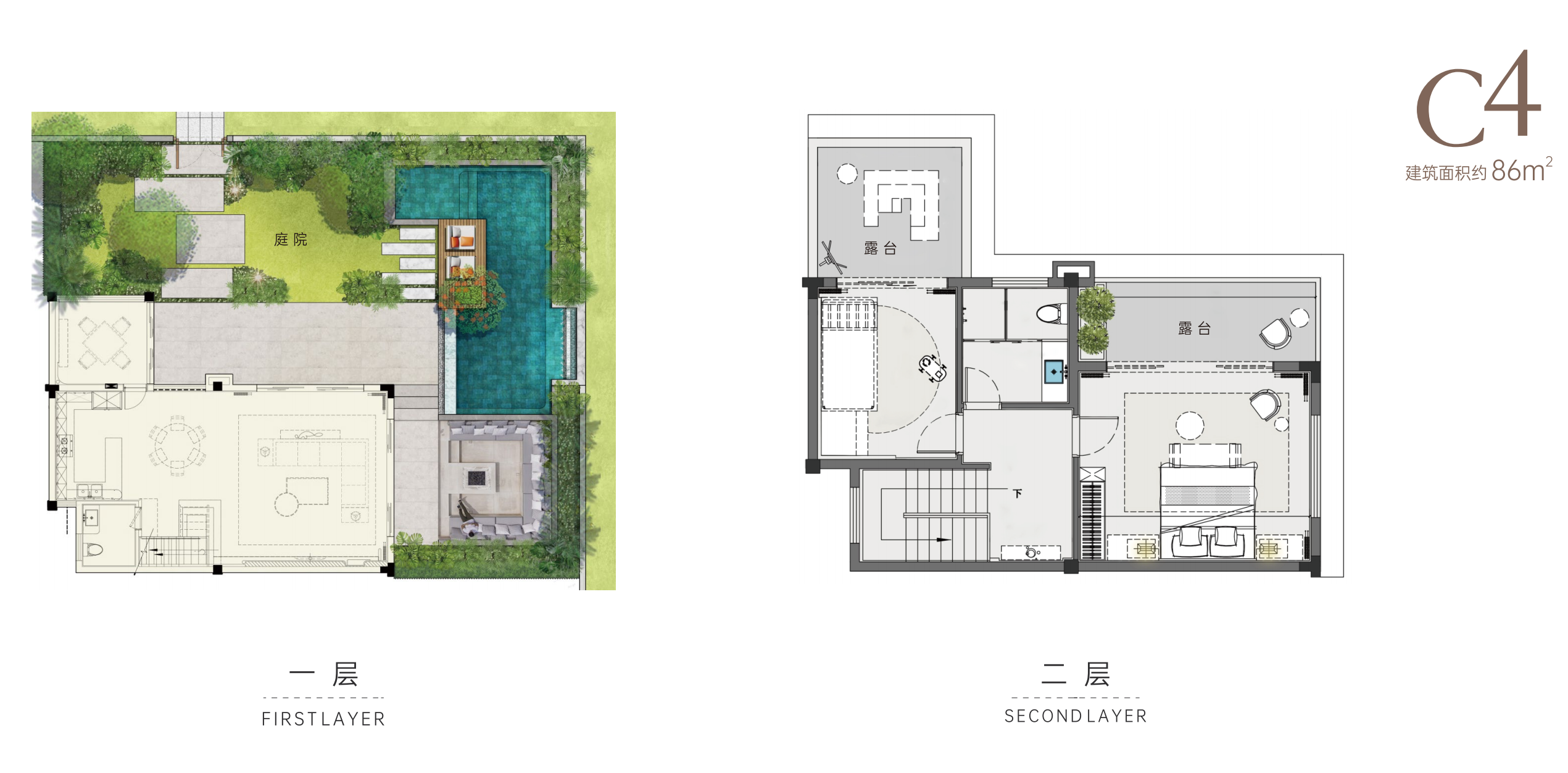 巧克力小镇 C4户型86㎡