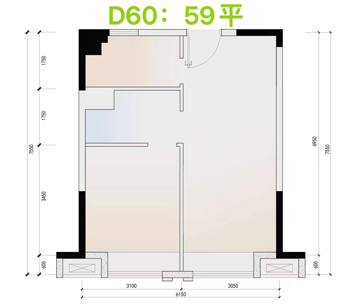 清水湾小镇里 SOHO 59平