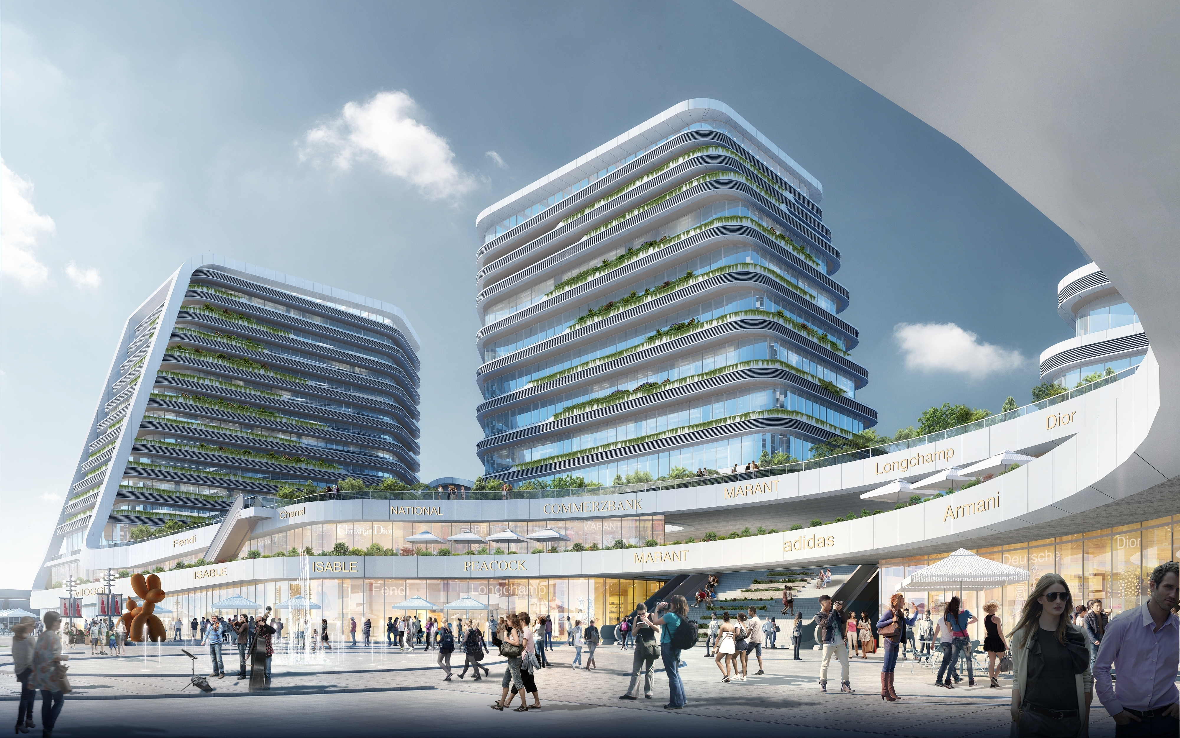 爱琴海&middot;三亚凤凰广场效果图